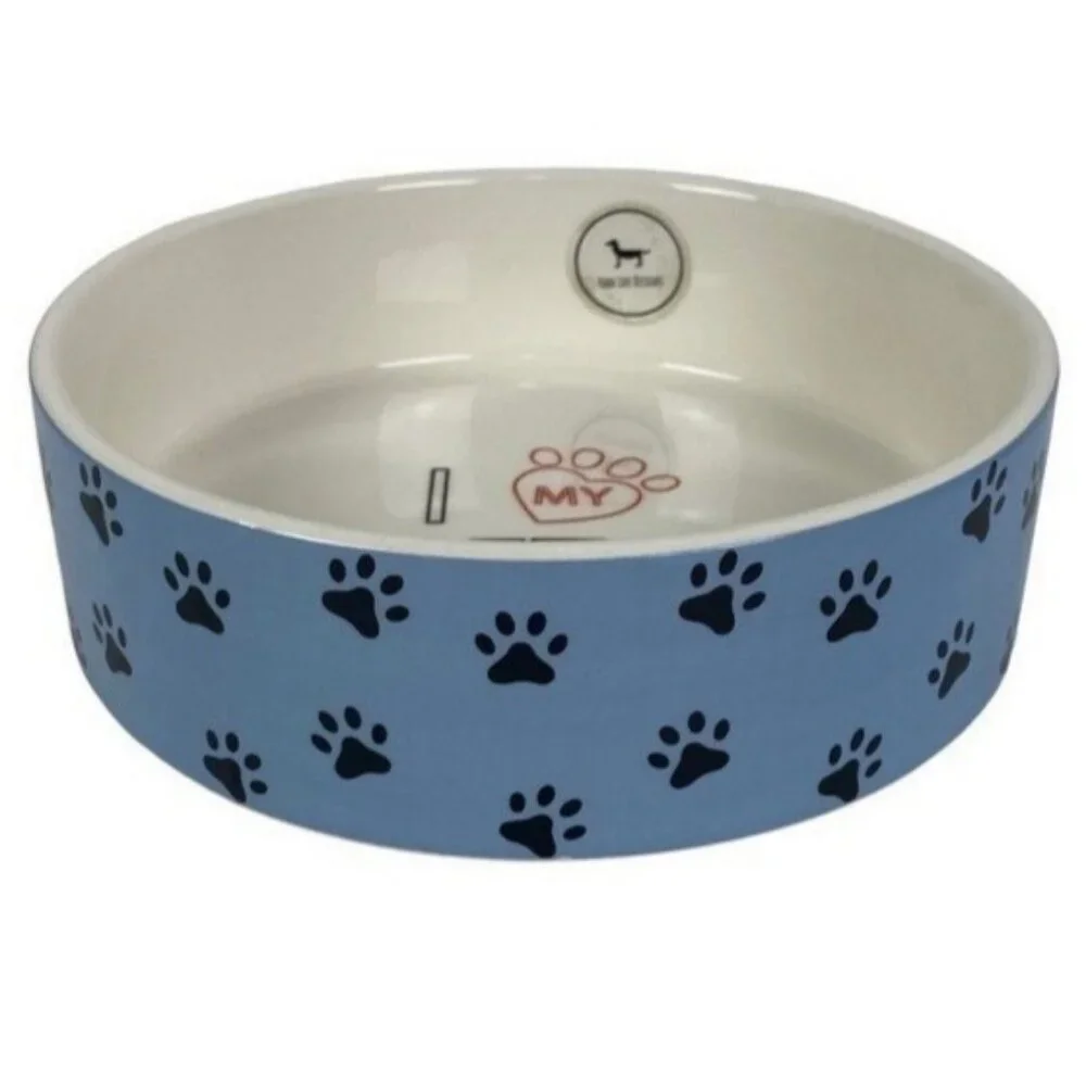 Park Life Designs Blue Black Paw Prints 6.5